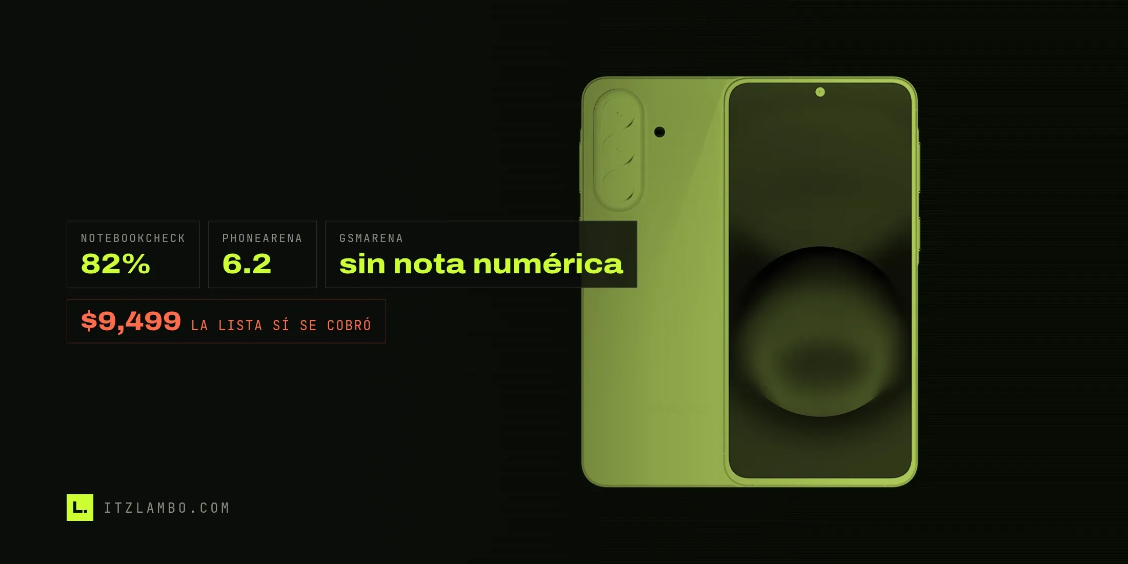 El Samsung Galaxy A57 5G en azul marino, visto de frente y por detrás sobre fondo blanco, en el duotono de la casa, con el precio mexicano de 9,499 pesos y la lista tachada de 11,999.